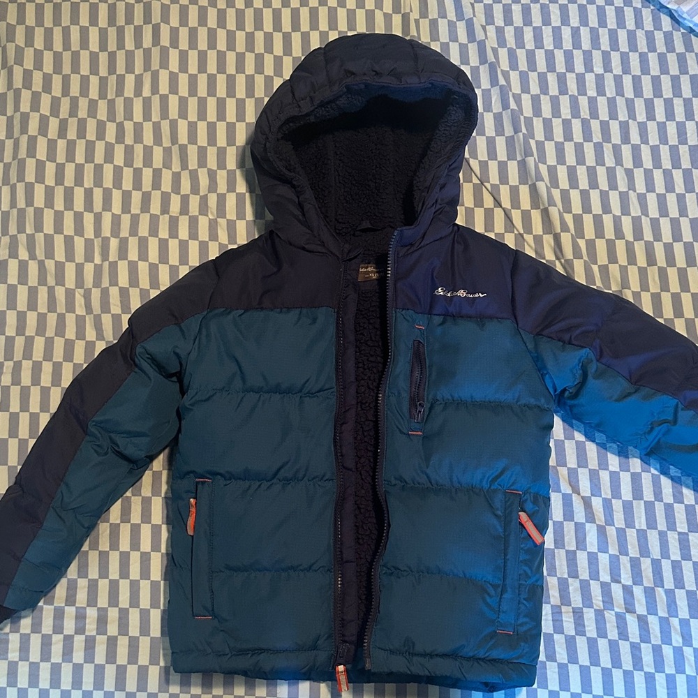 Eddie Bauer Blue and Teal Hooded Jacket